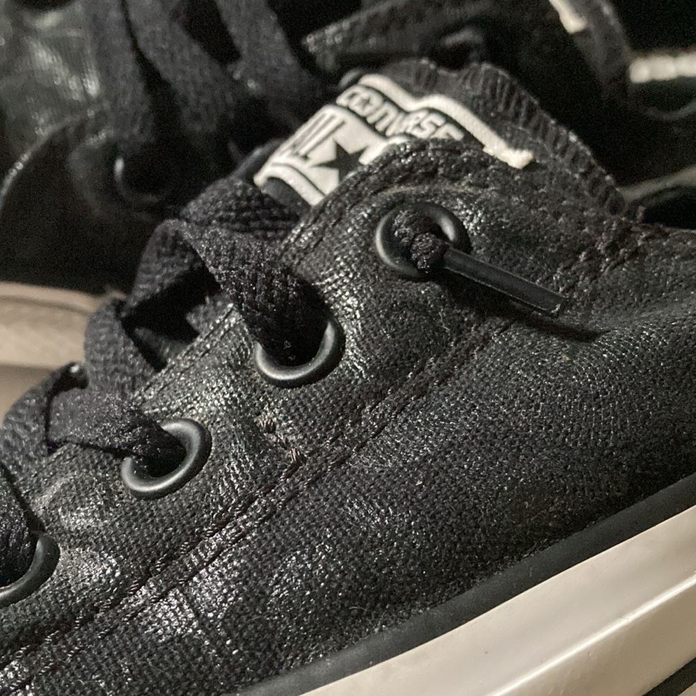 Converse All Star Feather Pattern Black Sneakers - image 6